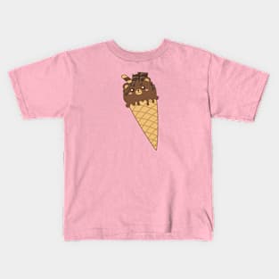 Chocolate Bear Ice Cream Kids T-Shirt